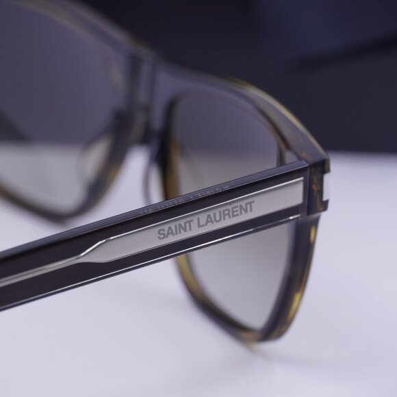 Saint Laurent SL619 005 Square Sunglasses - Havana/Brown - Picture 6 of 10